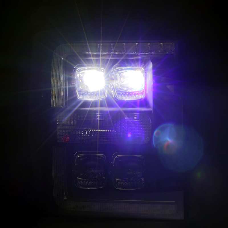 AlphaRex 11-16 Ford F-350 SD NOVA LED Proj Headlights Plank Style Chrm w/Activ Light/Seq Signal 880148 *Discontinued