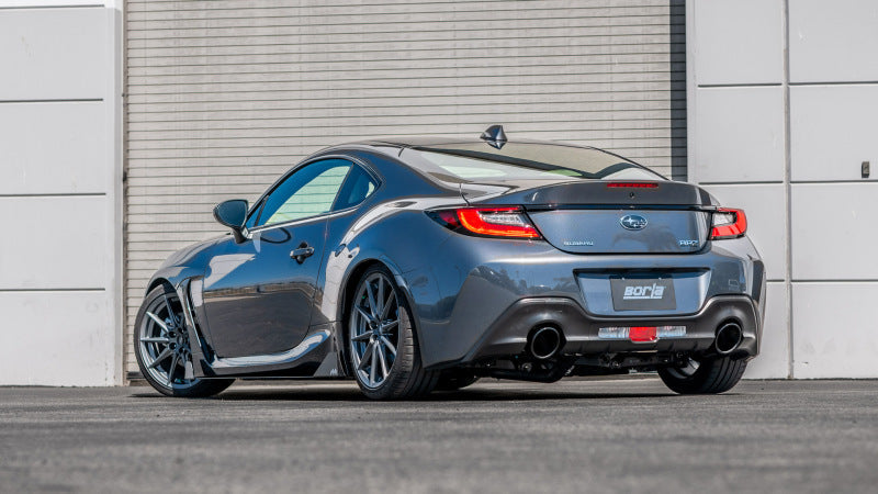 Borla 22-23 Subaru BRZ/Toyota GR86 2.4L RWD AT/MT ATAK Catback Exhaust - Black Chrome Tips 140910BC
