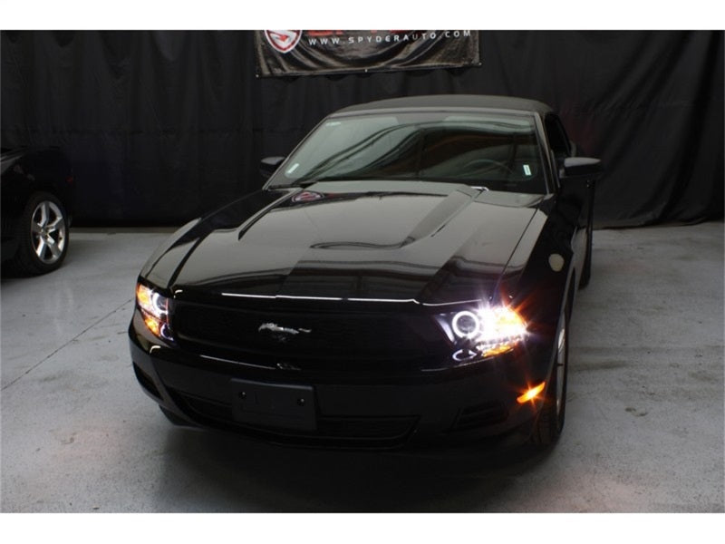 Spyder Ford Mustang 99-04 Projector Headlights LED Halo Black High H1 Low H1 PRO-YD-FM99-1PC-AM-BK 5010445