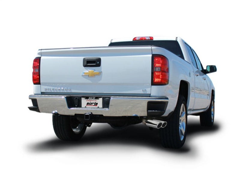 Borla 14 Silv/Sierra 1500 EC Std/CC Short 143.5in WB S-Type Dual Rolled Side Exit Cat-Back Exhaust 140576
