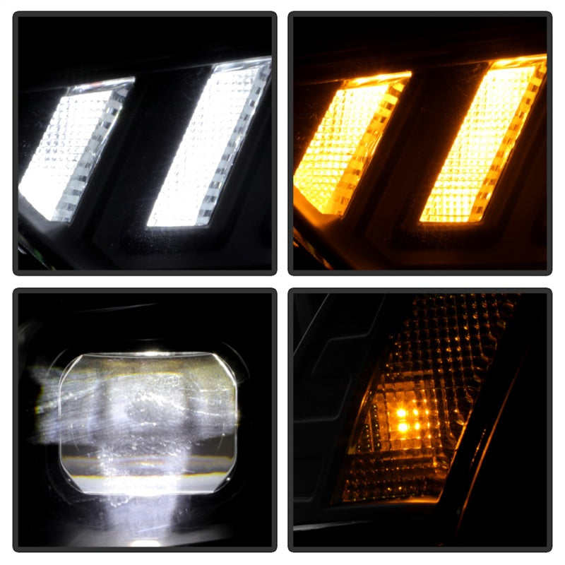 Spyder 13-16 Audi A4/S4 Halogen Model Only High-Power LED Headlights - Black PRO-YD-AA413HALAP-BK 5088345