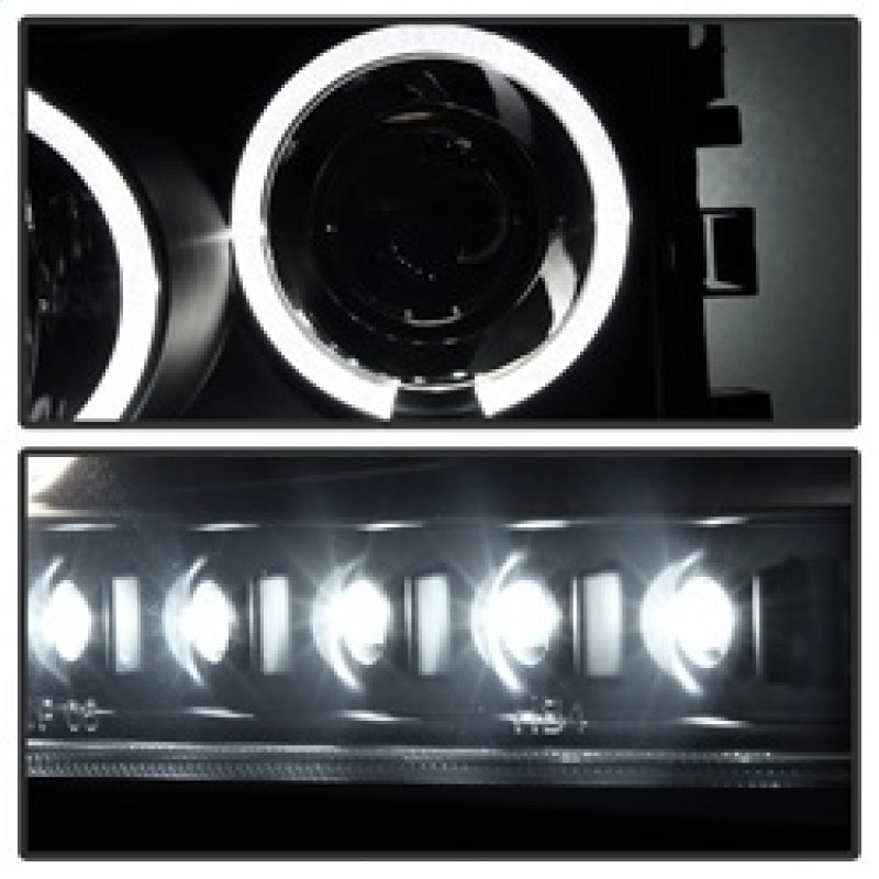 Spyder Dodge Charger 06-10 Projector Headlights Halogen- LED Halo LED Blk Smke PRO-YD-DCH05-LED-BSM 5078353