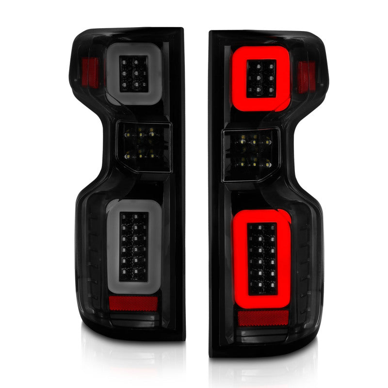 ANZO 19-21 Chevy Silverado Full LED Tailights Black Housing Smoke Lens G2 (w/C Light Bars) 311415