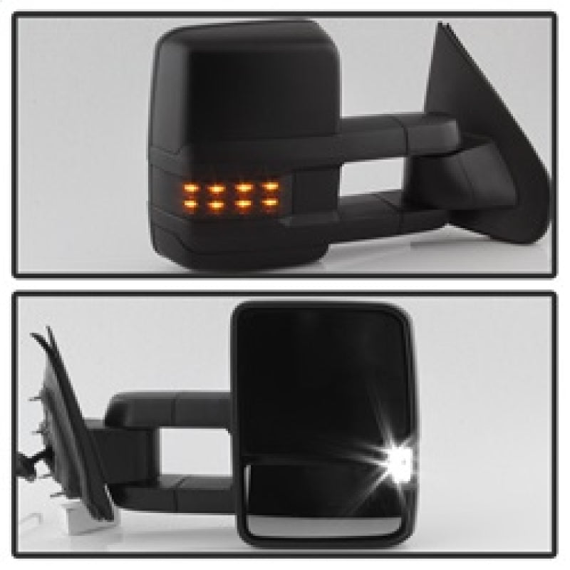SPYDER xTune Chevy Silverado 14-16 Heated Smoke LED Signal Telescoping Mirrors MIR-CSIL14S-G2-PWH-SM-SET 9936739