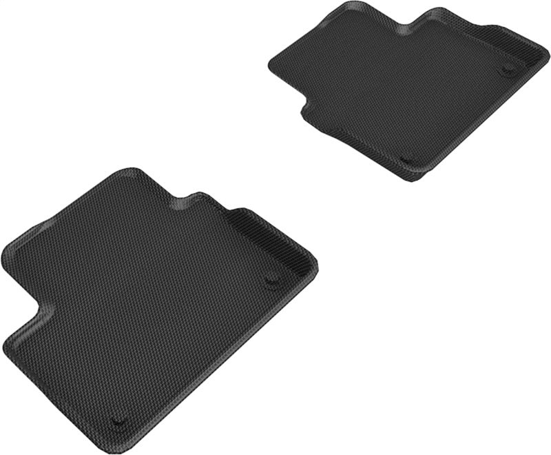 3D MAXpider 19-21 Volvo S60 / V60 Hybrid Kagu 2nd Row Floormats - Black L1VV03921509