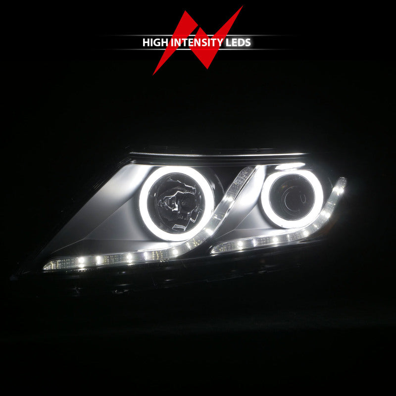 Anzo 2011-2013 Kia Optima Projector Headlights w/ Halo Black (CCFL)