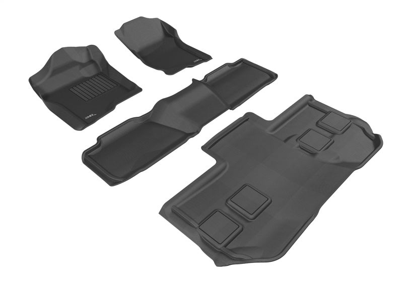 3D MAXpider 11-14 GMC Yukon Xl With Bucket 2Nd Row Kagu Black R1 R2 R3 L1GM02801509