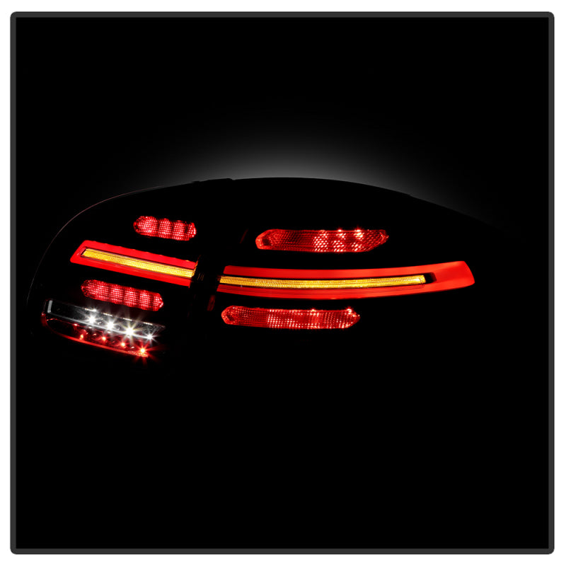 Spyder Porsche Cayenne 958 11-14 LED Tail Lights - Sequential Signal - Black 5086853