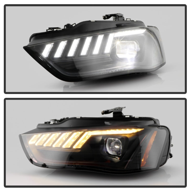 Spyder 13-16 Audi A4/S4 Halogen Model Only High-Power LED Headlights - Black PRO-YD-AA413HALAP-BK 5088345
