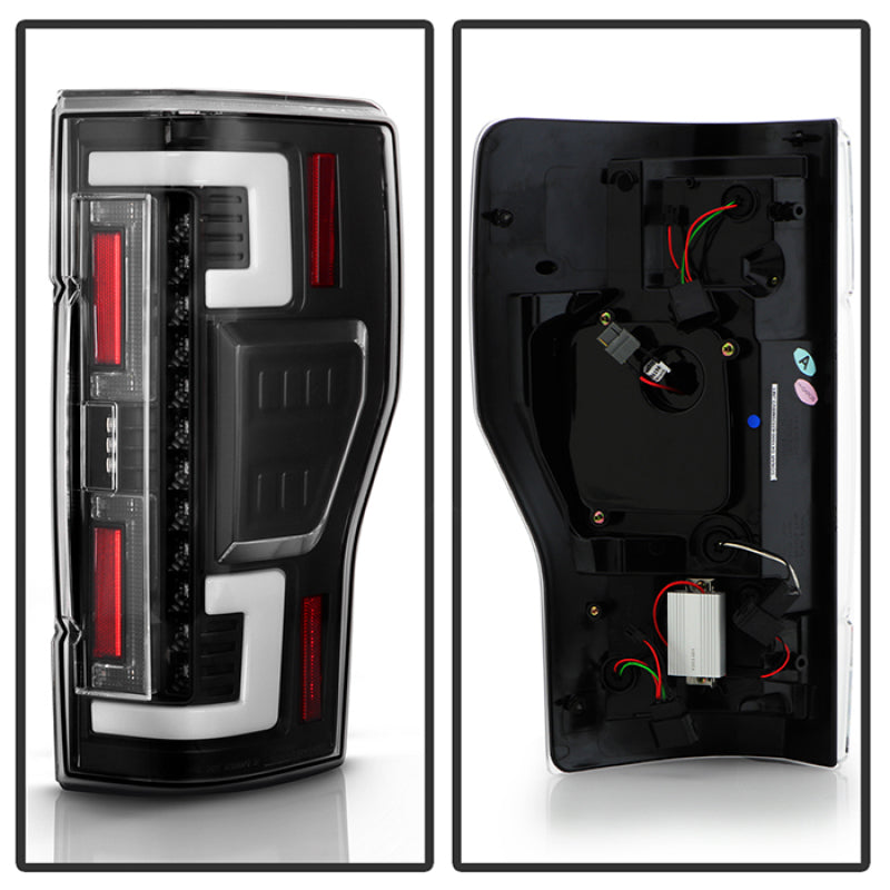 SPYDER 20-21 Ford F250 Superduty LED Tail Lights - Black (ALT-YD-FS20HAL-LED-BK) 5088659