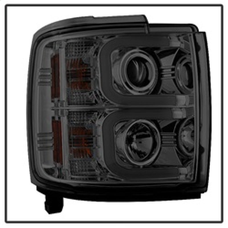 Spyder Chevy Silverado 14-16 2500 HD Projector Headlights Light Bar DRL Smke PRO-YD-CSHD14-LBDRL-SM 5081056