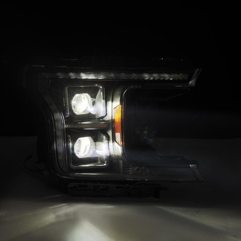 AlphaRex 18-20 Ford F-150 (Req. Conv F150 w/LED) LUXX LED Proj HL Alpha-Blk w/Actv Lt Seq Sig SB DRL 880251 *Discontinued