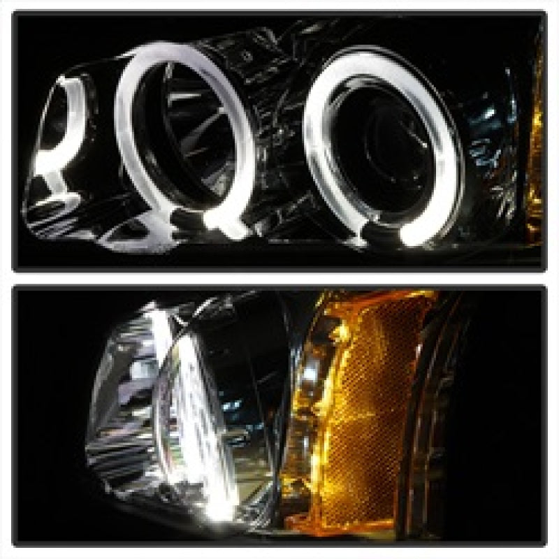 Spyder Chevy Silverado 1500 03-06 Projector Headlights LED Halo LED Ambr Reflctr Ch PRO-YD-CS03-AM-C 5009463
