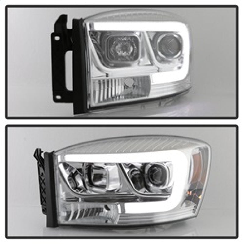Spyder Dodge Ram 1500 06-08 V2 Projector Headlights - Light Bar DRL - Chrome (PRO-YD-DR06V2-LB-C) 5085290