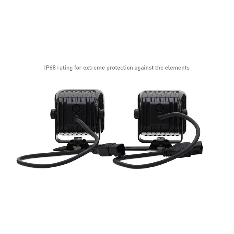Borne Off-Road 21+ Bronco Light Pods 4pc Ditch 3x3 Flood BNLT-BR-21-DT4F