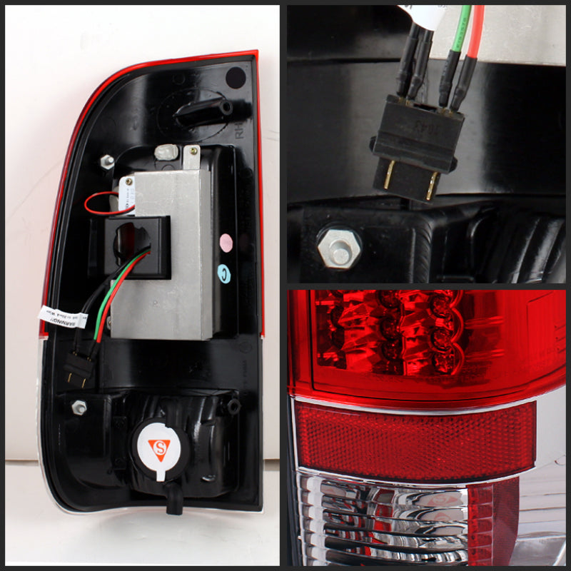 Spyder Ford F150 Styleside 97-03/F250 Version 2 LED Tail Lights Red Clear ALT-YD-FF15097-LED-G2-RC 5029140