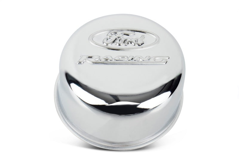 Ford Racing Logo Push-In Type Air Breather Cap - Chrome 302-215