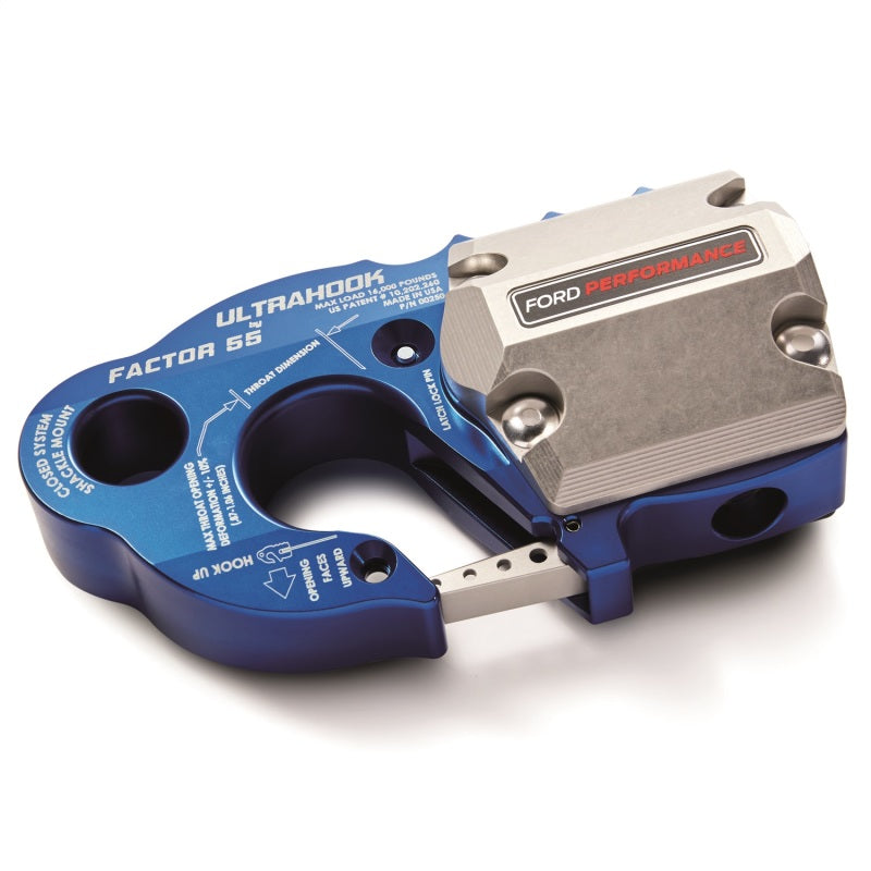 Ford Racing Factor 55 UltraHook w/Rope Guard - Blue M-1821-UHB