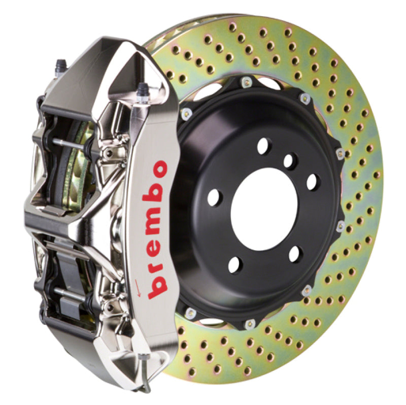 Brembo 15-21 NX Front GTR BBK 6 Piston Billet380x32 2pc Rotor Drilled- Nickel Plated 1M1.9050AR