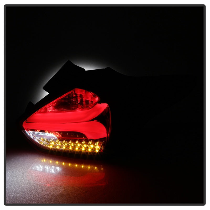Spyder 15-17 Ford Focus Hatch LED Tail Lights w/Indicator/Reverse - Red Clr (ALT-YD-FF155D-LED-RC) 5085726