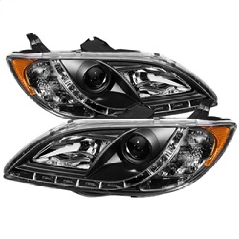 Spyder Mazda 3 04-08 4Dr Sedan Projector Headlights Halogen - DRL Blk PRO-YD-M304-DRL-BK 5017451