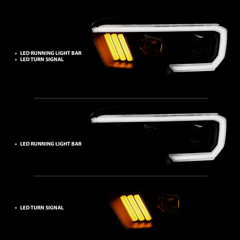 Anzo  16-17 Toyota Tacoma Projector Headlights w/ Plank Style Design