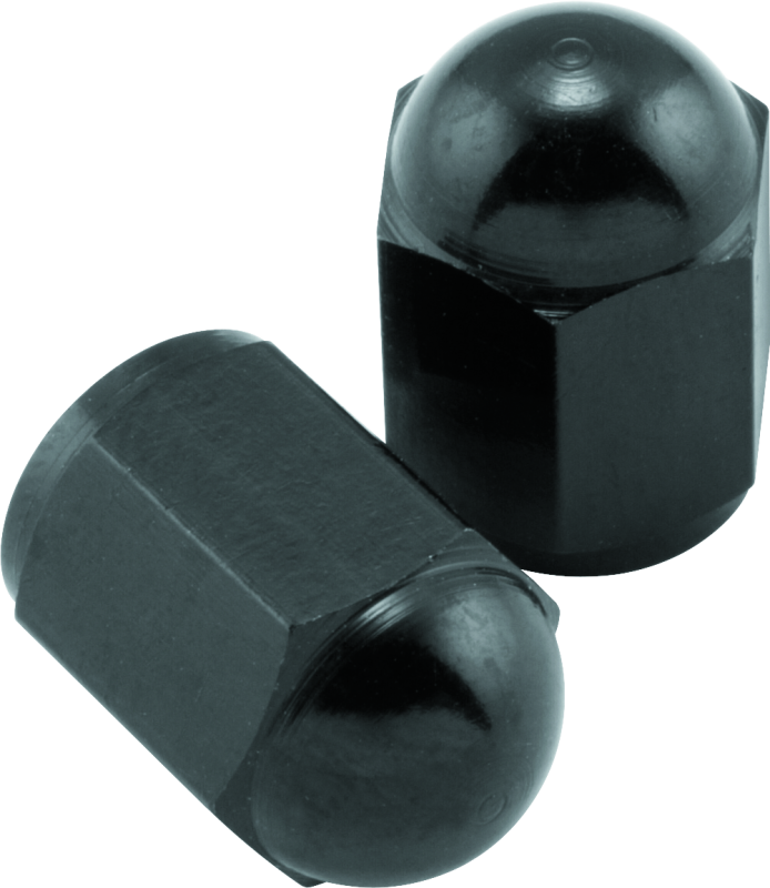 BikeMaster Valve Caps Aluminum (6 Pair) - Black 151688