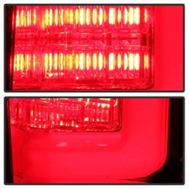 Spyder 09-14 Ford F150 V2 Light Bar LED Tail Lights - Red Clear (ALT-YD-FF15009V2-LBLED-RC) 5084224
