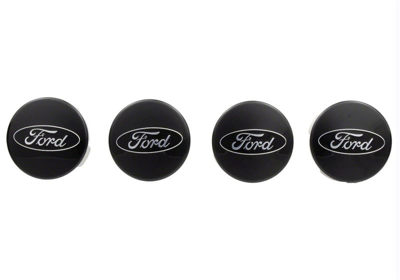 Ford Racing Car Black and Chrome Wheel Cap M-1096K-BCC