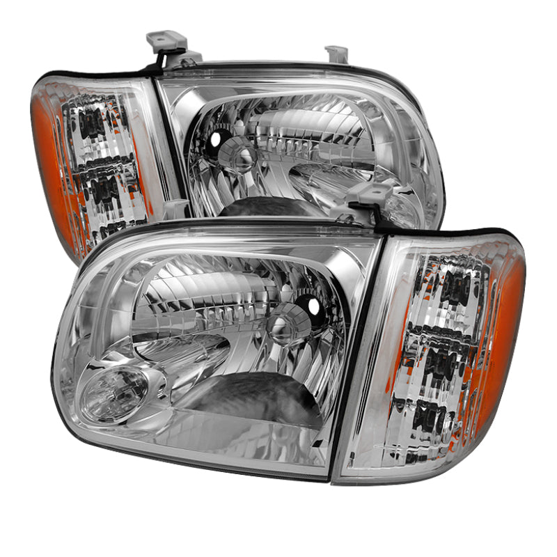 SPYDER Xtune Toyota Tundra Double Cab 05-06 OEM Style Headlights & Corner Lights Chrome HD-JH-TTUN05-AM-C 9033322