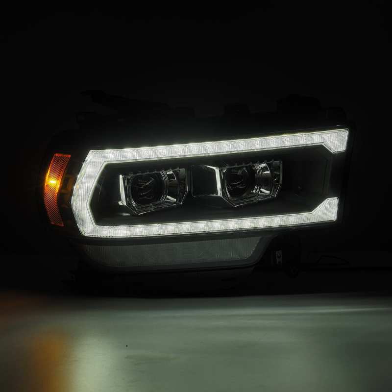 AlphaRex 19-21 Ram 2500 LUXX LED Proj Headlights Plank Style Black w/Activ Light/Seq Signal/DRL 880550 *Discontinued