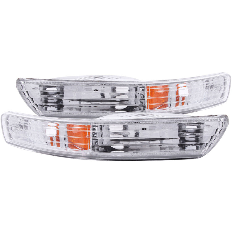 Anzo 1998-2001 Acura Integra Euro Parking Lights Chrome w/ Amber Reflector