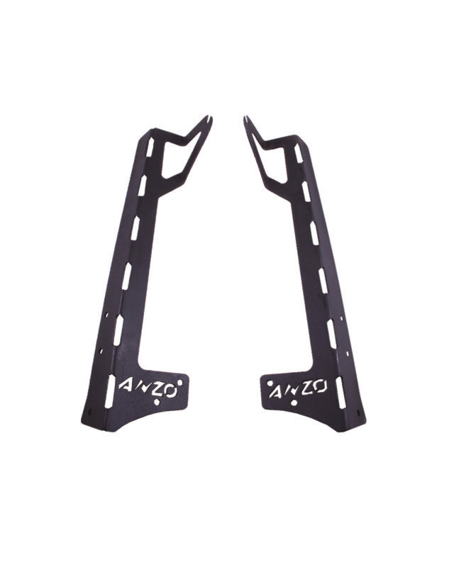 Anzo 2007-2015 Jeep Wrangler LED Bar Windshield Mounting Brackets