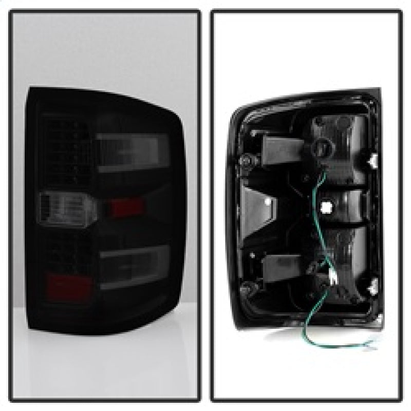 SPYDER xTune Chevy 1500 14-16 / Silverado 2500HD/3500HD LED Tail Lights - Black Smoked ALT-JH-CS14-LED-BSM 9036552
