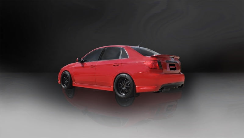 Corsa 08-10 Subaru Impreza WRX Sedan 2.5L Turbo Manual 3in Sport Cat-Back Exhaust w/4in Black Tips 14865BLK