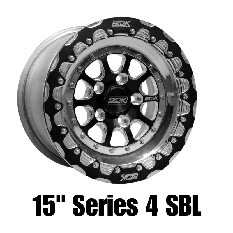 Belak Wheels Belak 15x9 / 6in BS / 5x120 BP / High Pad / Series 4 Wheel - Single Beadlock Billet Outer Lip 15095120S46BS-BLT
