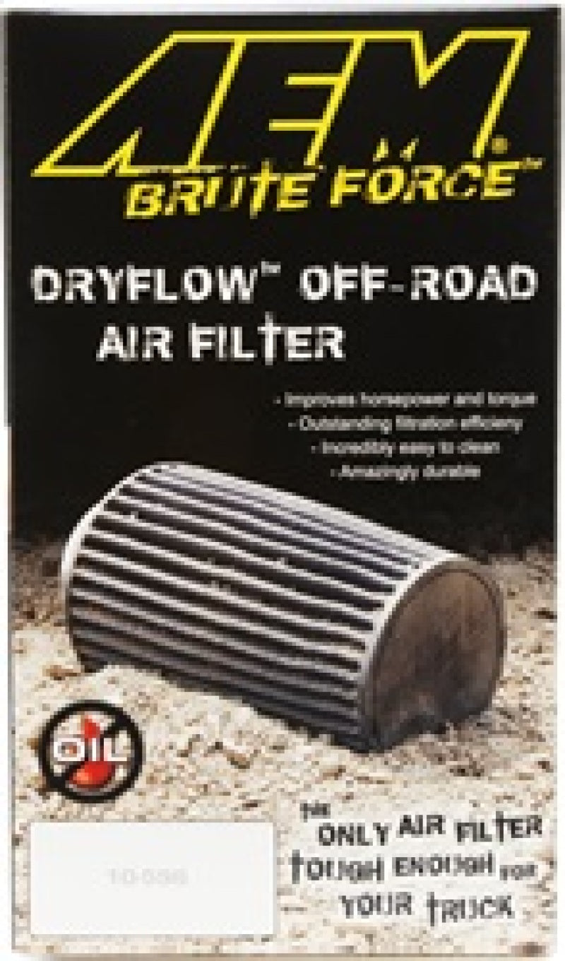AEM Induction AEM Dryflow 3.5in. X 7in. Round Tapered Air Filter 21-2047BF