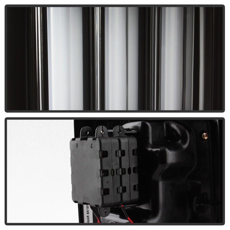 Spyder 07-16 Jeep Wrangler Version 2 Light Bar LED Tail Lights - Black (ALT-YD-JWA07V2-LBLED-BK) 5084774