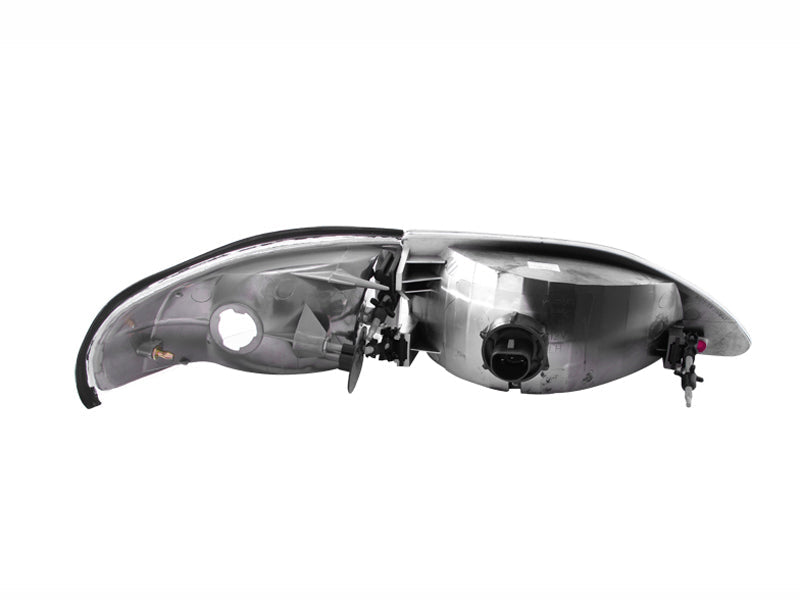 Anzo 1994-1998 Ford Mustang Crystal Headlights Chrome