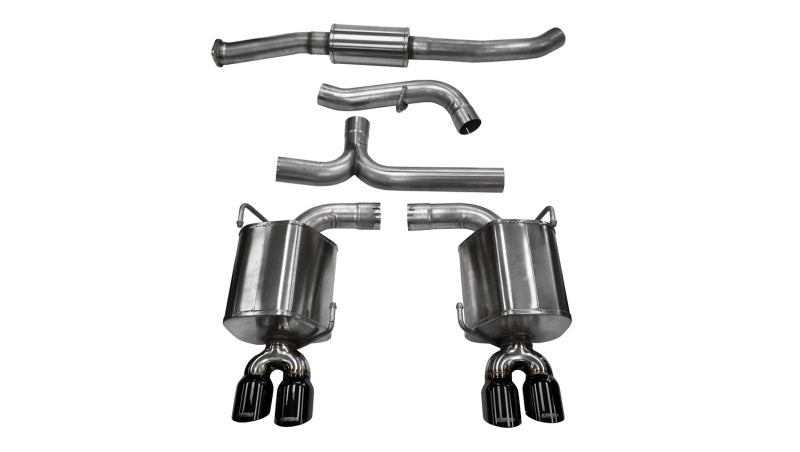 Corsa Performance 11-13 Subaru Impreza Sedan STI 2.5L Turbo Manual Black Sport Cat-Back