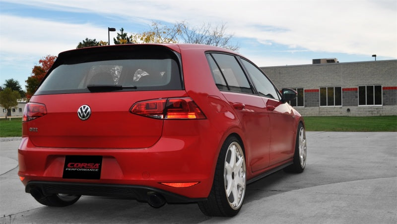 Corsa Performance 14-15 Volkswagen GTI Mk7 Black Sport 3.0in Cat-Back Dual Rear Exit