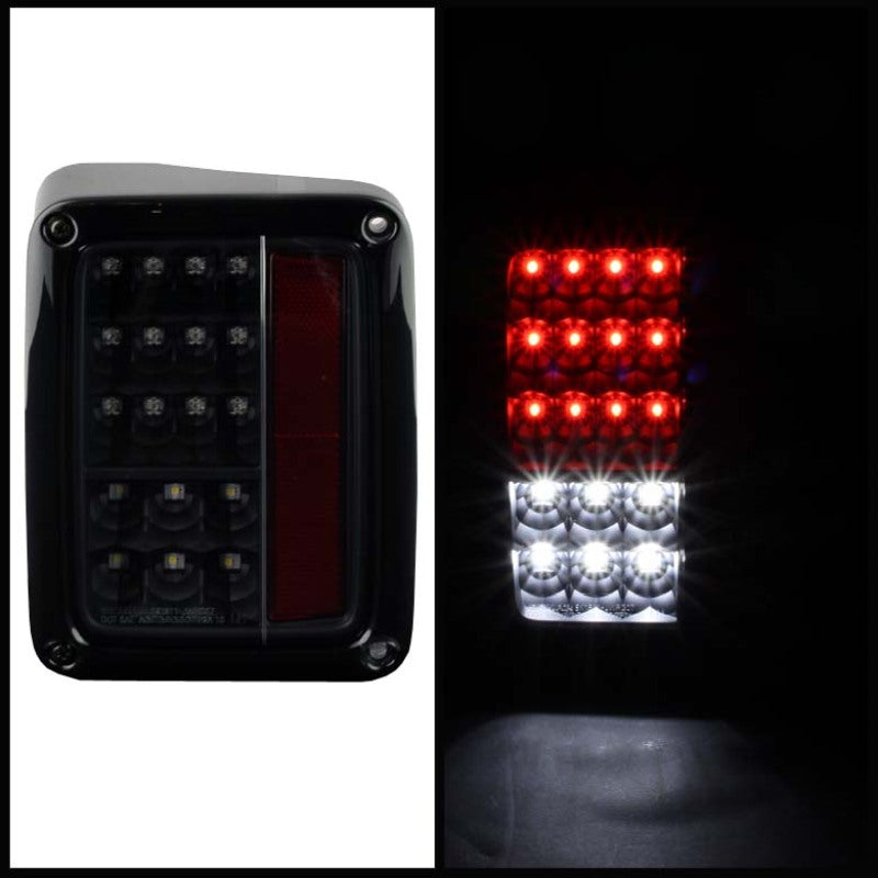 Spyder Jeep Wrangler 07-15 LED Tail Lights Black ALT-YD-JWA07-LED-BK 5070395