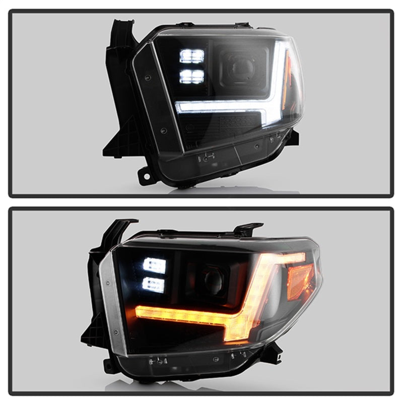 SPYDER Signature 14-21 Toyota Tundra SR/SR5 Projector Headlights - Black (PRO-YD-TTU14V2SI-SBSEQ-BK) 5088802