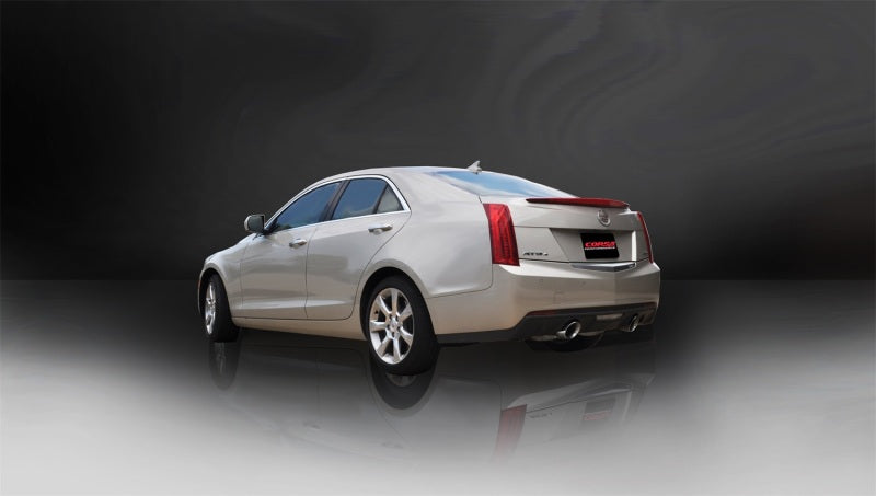 Corsa Performance 13-14 Cadillac ATS Sedan 2.0L A/T Polished Sport Dual Rear Cat-Back