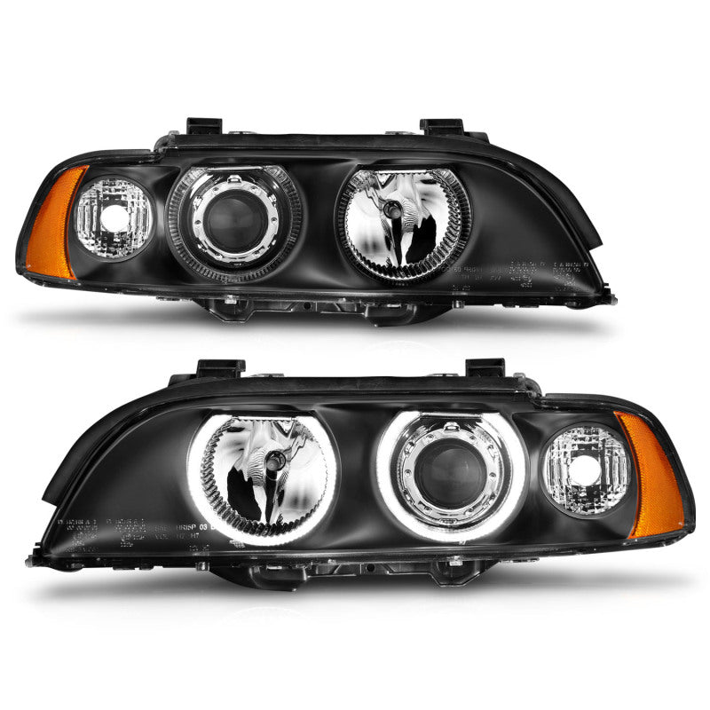 Anzo 1997-2001 BMW 5 Series Projector Headlights w/ Halo Black