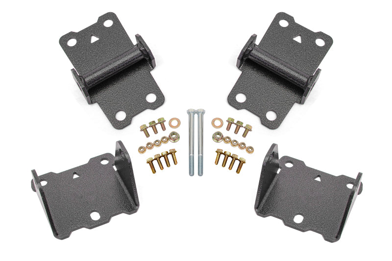 BMR Suspension BMR 78-87 G-Body Motor Mount Kit Upper & Lower Solid - Black Hammertone MM461H