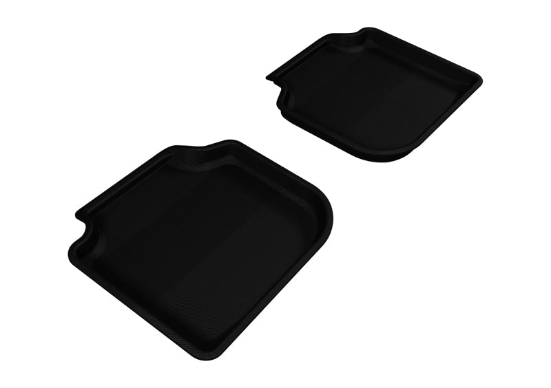 3D MAXpider 2012-2019 Volkswagen Passat Kagu 2nd Row Floormats - Black L1VW05621509