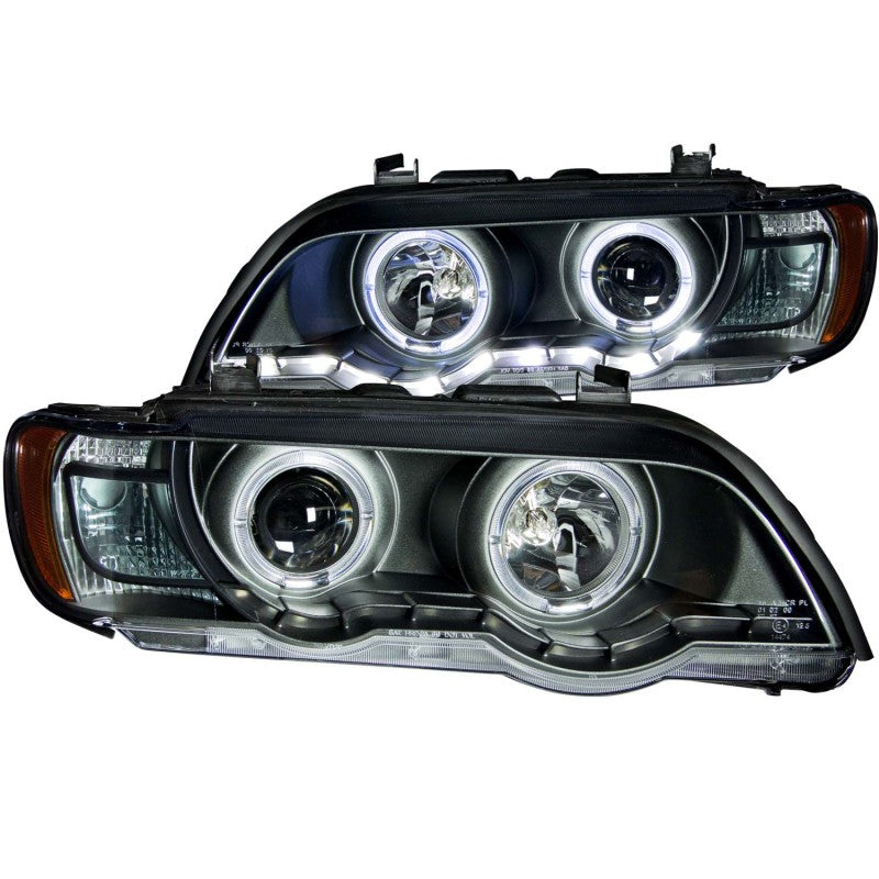Anzo 2000-2003 BMW X5 Projector Headlights w/ Halo Black