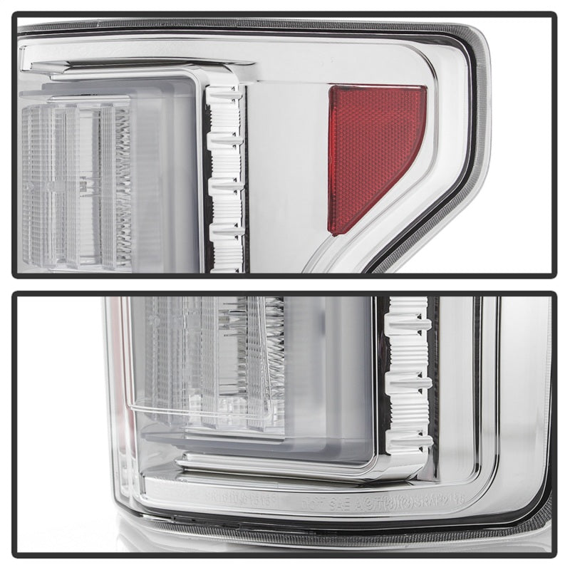 Spyder 18-19 Ford F-150 (W/O Blind Spot Sensor) LED Tail Lights - Chrome (ALT-YD-FF15018-LED-C) 5085658