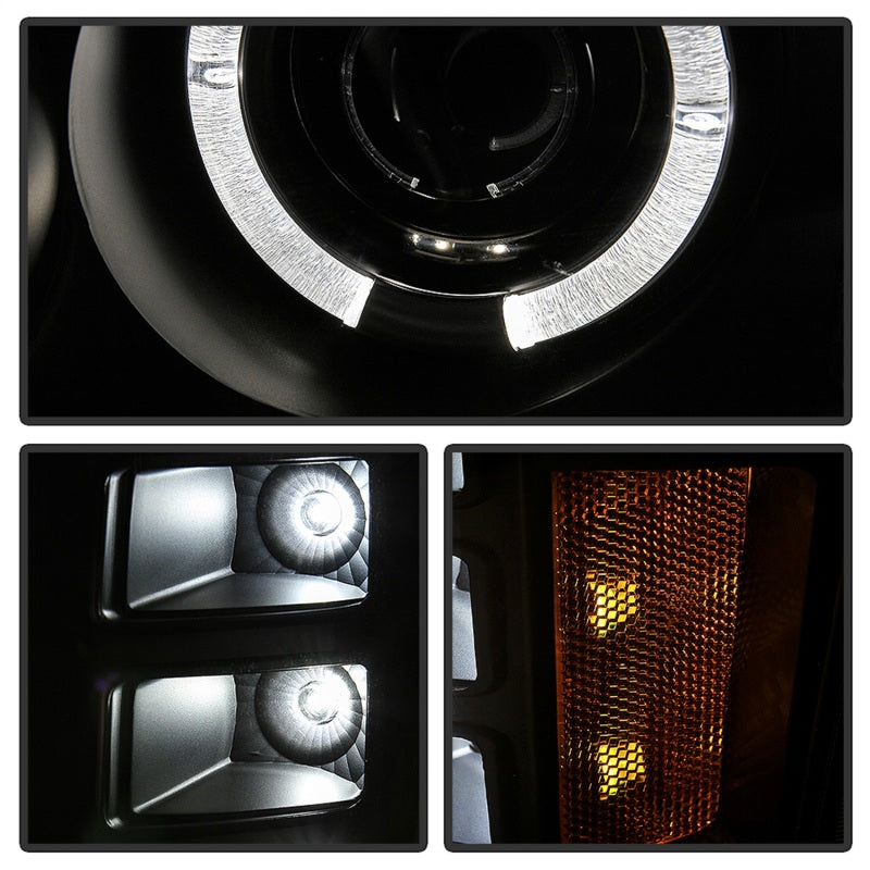 Spyder GMC Sierra 1500/GMC Sierra Denali 08-13 Projector LED Halo- LED All Blk PRO-YD-GS07-HL-BKV2 5086020
